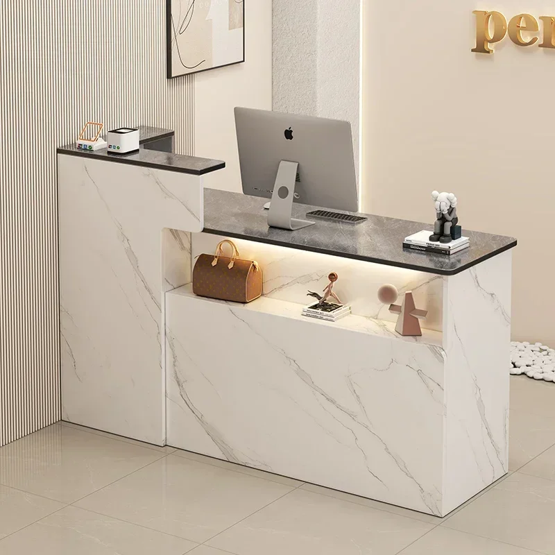 

Beauty Cashier Counter Simple Luxury Office Small Reception Desk Modern Salon Escritorio Free Church Pulpits Modern Reception