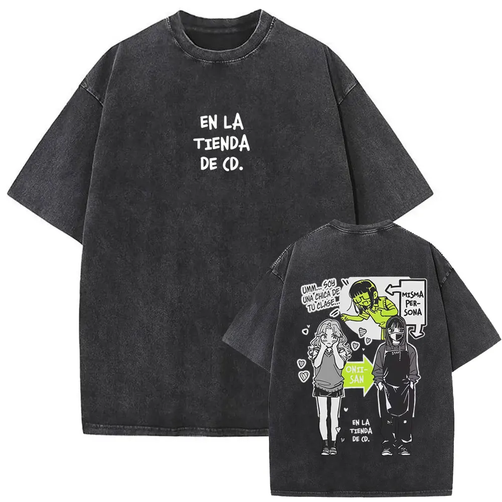 

Washed Vintage Anime The Guy She Was Interested in Wasn't A Guy At All Mitsuki Koga T Shirts Men Women Manga Oversized T-shirts