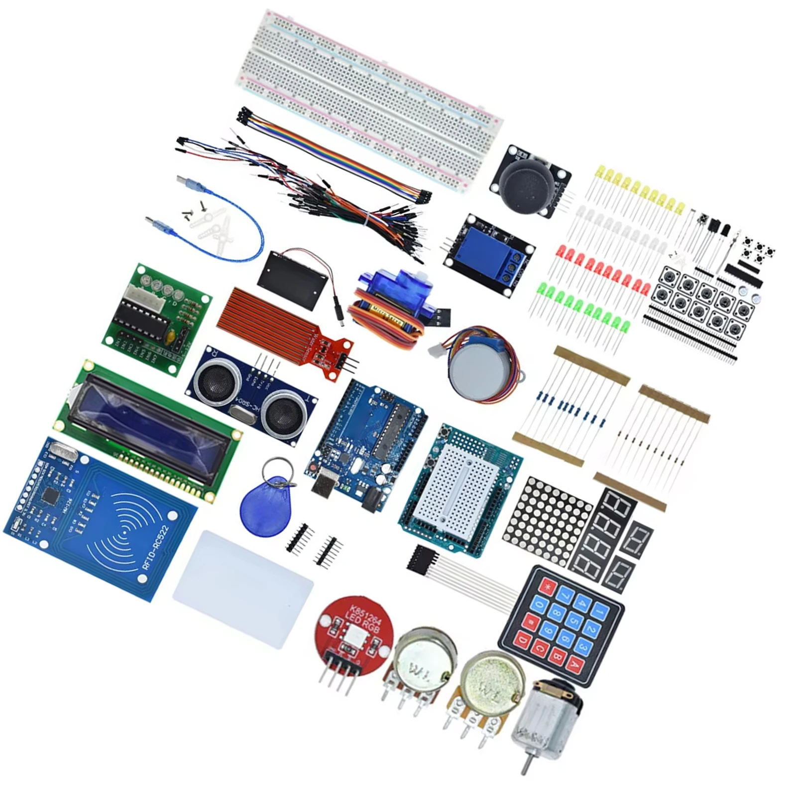 Comprehensive Starter Kit For R3 Easy To Modules LED Button 1602 LCD Resistors R3 Mini Board