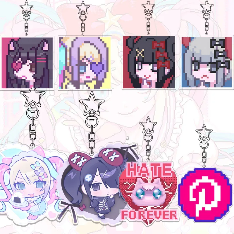 

Needy Girl Overdose Acrylic Keychain Rain Kawaii Student Bag Acg Pendant Decoration Sisters Suit Accessories Birthday Gift