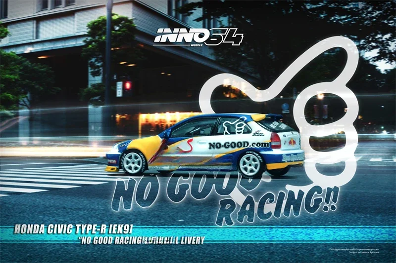 

INNO 1:64 CIVIC Type-R (EK9) NOGOOD RACING RB Livery Model Car