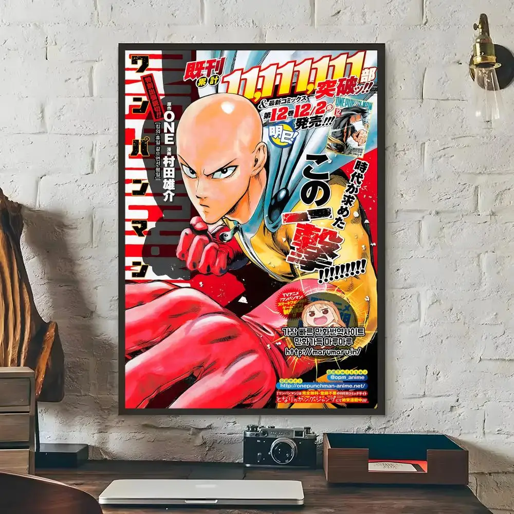 Anime One-Punch Man Poster Self-adhesive Waterproof Paper Sticker Coffee House Bar Room Wall Decor - view 5