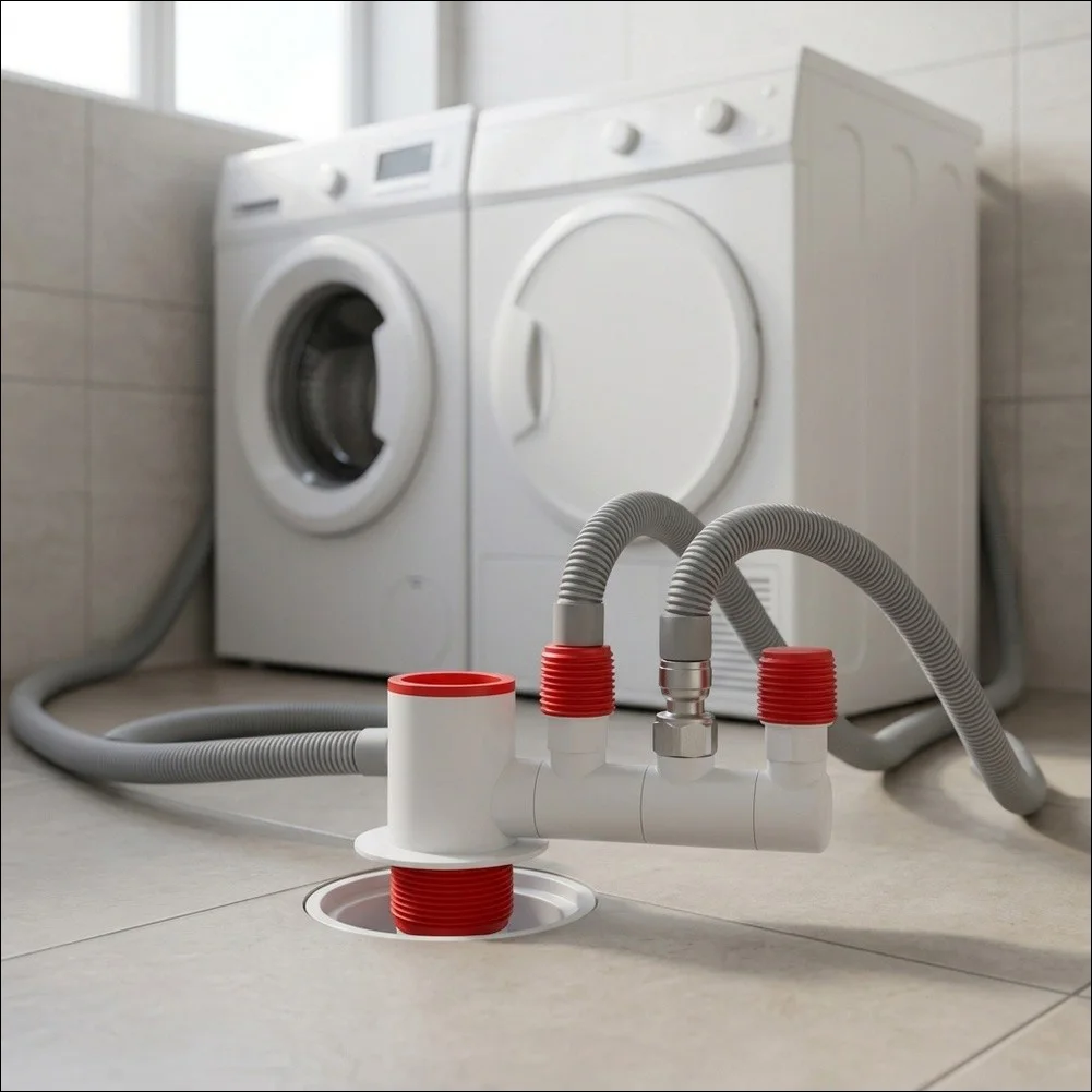 Drain Splitter Designed for Efficient Space Utilization in Sewer Line Routing Between Multiple Household Appliances