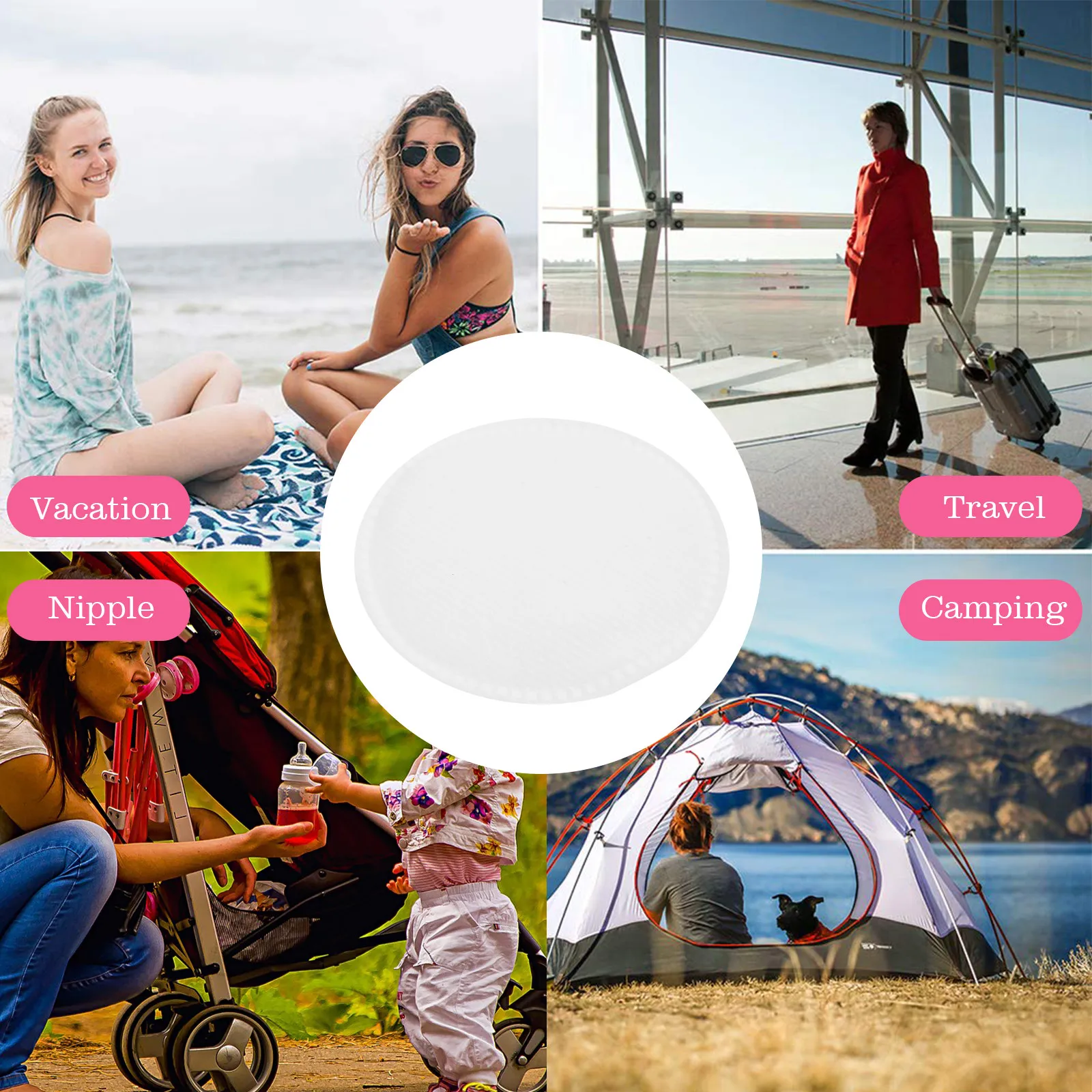 60 Pcs Cotton Pads Face Makeup Remover Cleansing for White Cleanser Round