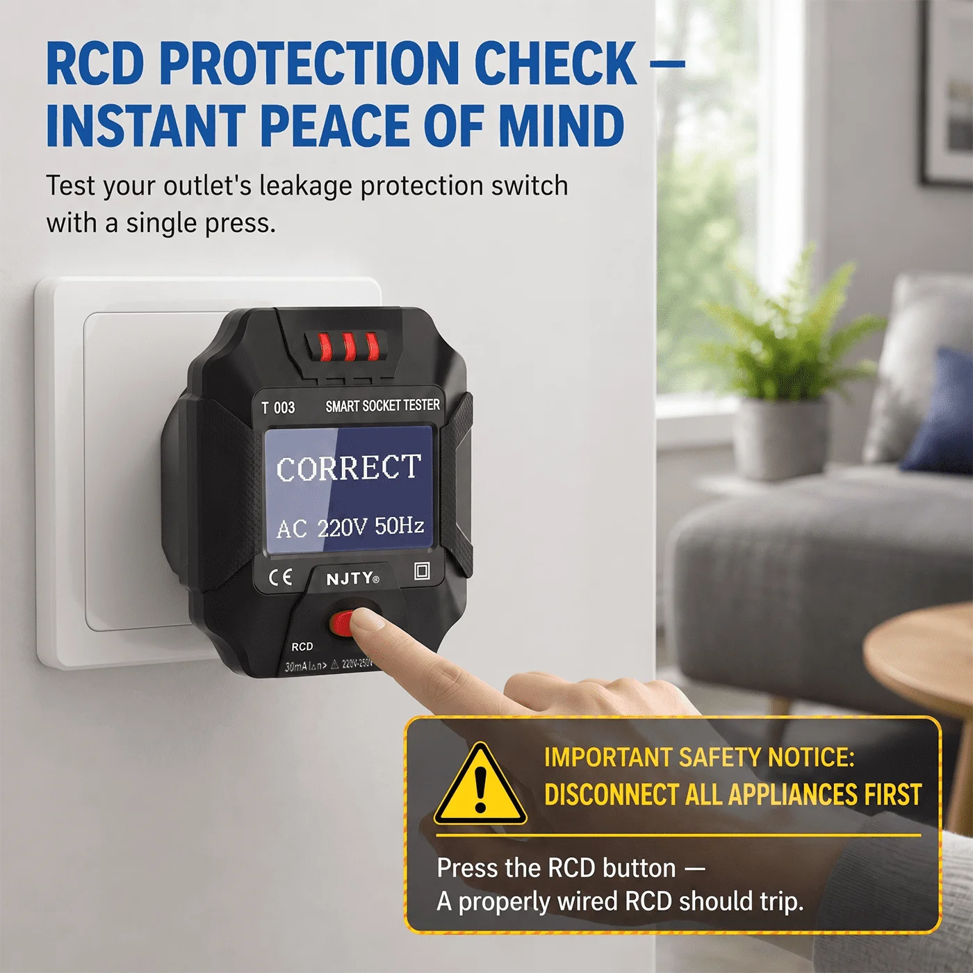 Probador de Enchufes LCD Digit - Power Tools Uk Review reseña y precio