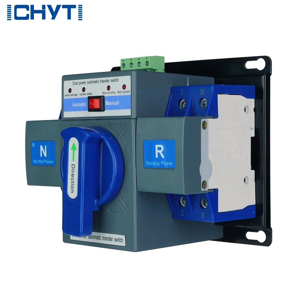 2 uds OEM servicio 63A interruptor de cambio de transferencia automática de doble potencia