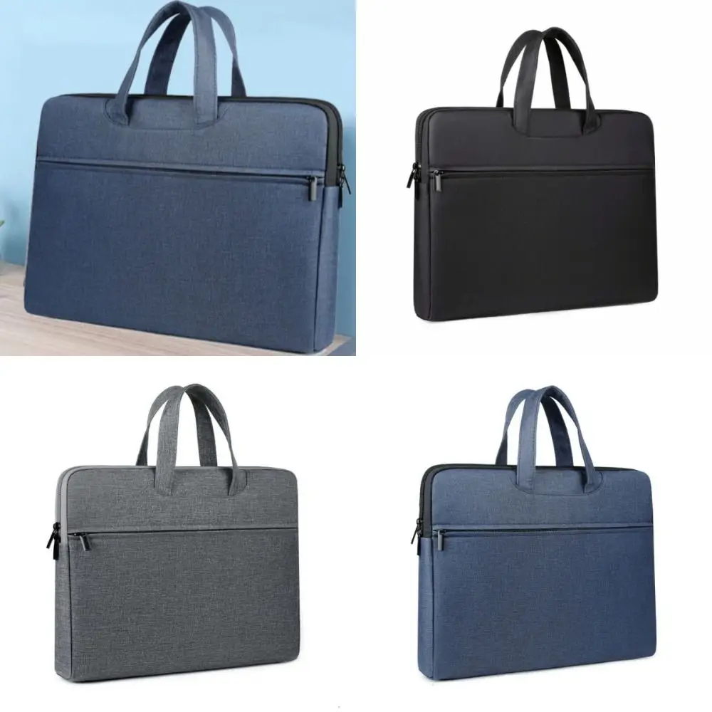 

Waterproof Large Capacity Business Briefcase Document Shockproof Zipper Storage Handbag Portable File Paper Organizer Laptop Bag
