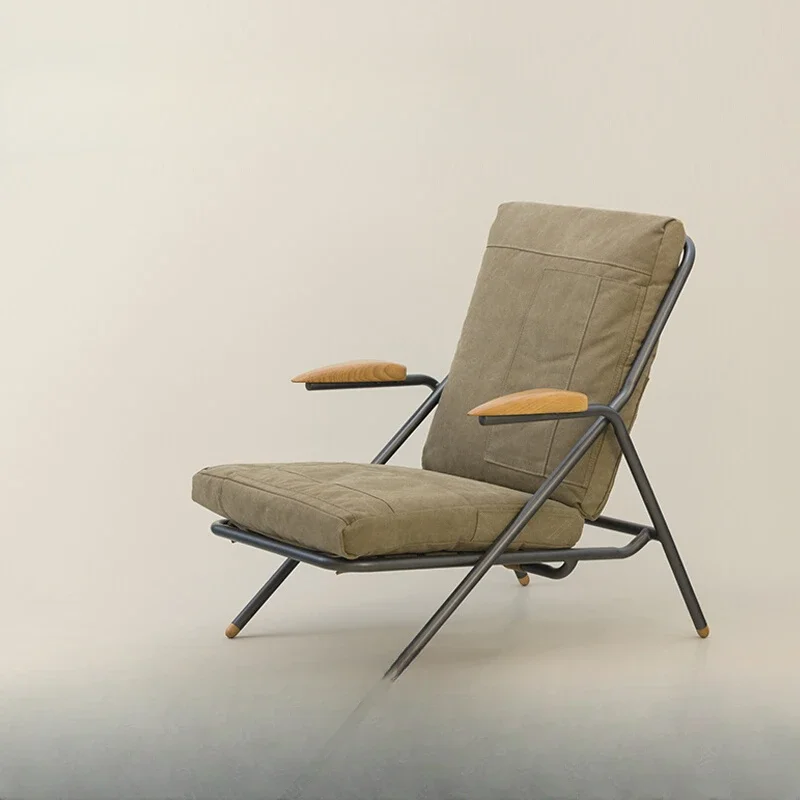 Saipan leisure chair, canvas single person sofa, retro lounge chair