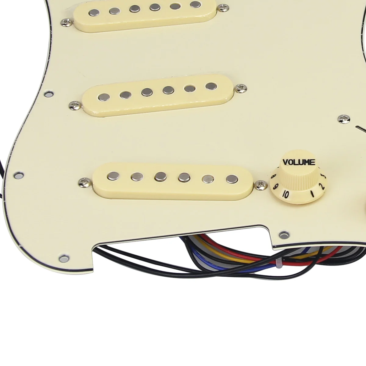 FLEOR-golpeador de guitarra escalonado Vintage Alnico 5 SSS precableado ST 11 agujeros, golpeador de guitarra cargado