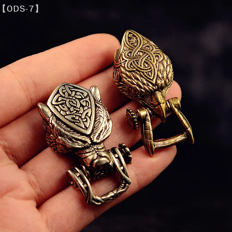

【ODS-7】Eagle Head Leopard Head Brass Buckle EDC Outdoor DIY Woven Paracord Survival Bracelets Supplies Accessories【WO】