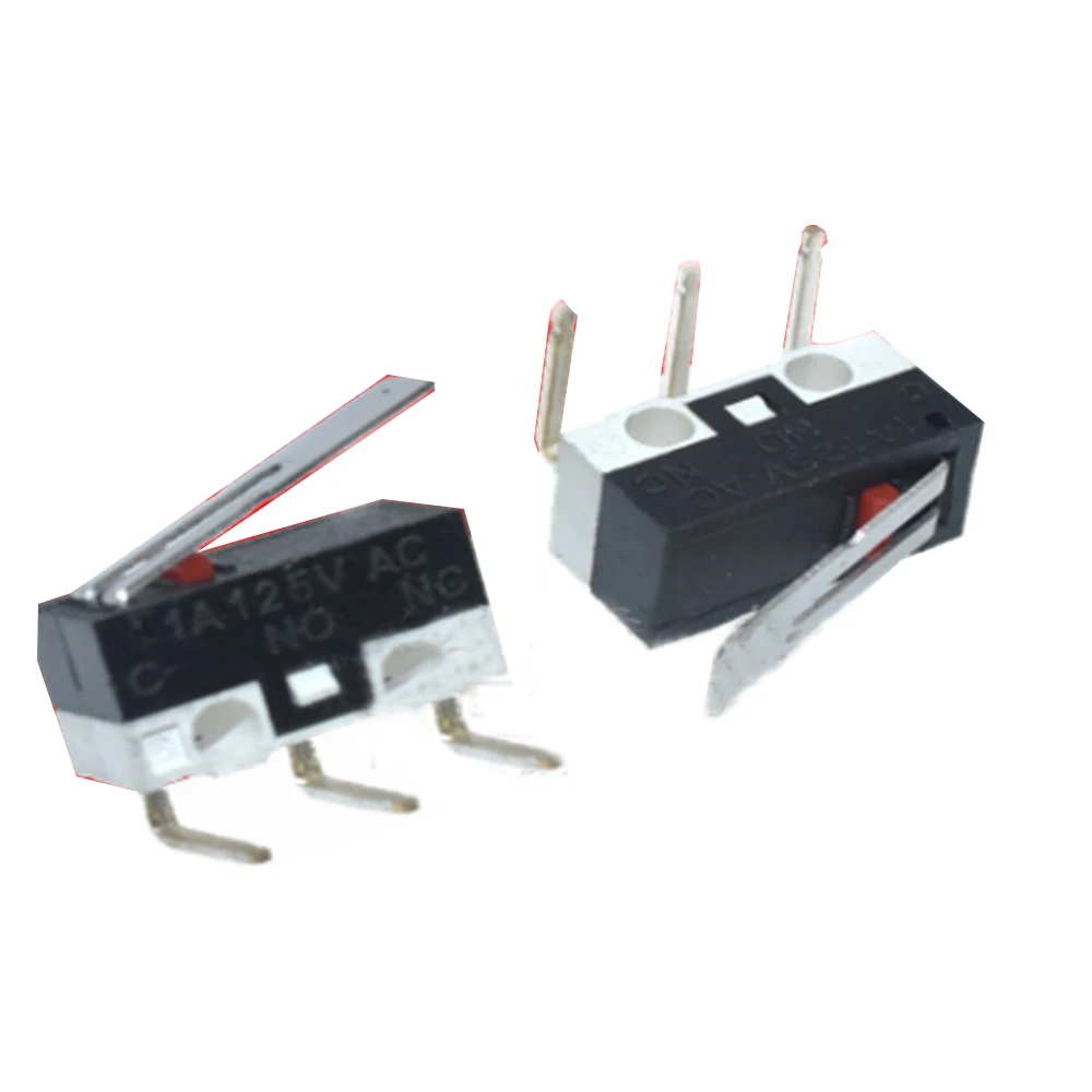 10Pcs Limit Switch Push Button Switch 1A 125V AC Mouse Switch 3Pins Micro Switch