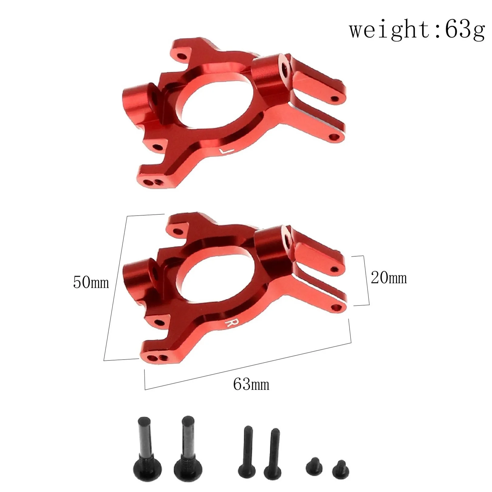 Metal C Hub Carriers Caster Blocks for Arrma 1/8 Mojave 4S 1/10 Kraton Outcast 4S 4X4 BLX RC Car Upgrade Parts