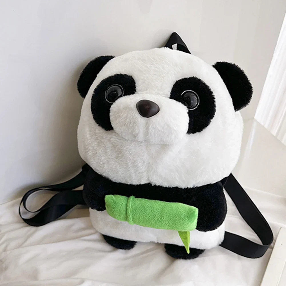 Panda Mädchen Puppen Rucksack lässig Plüsch Kinder Erwachsenen Rucksack Mode einfache verstellbare Riemen Kawaii Mädchen Jungen Plüsch tasche