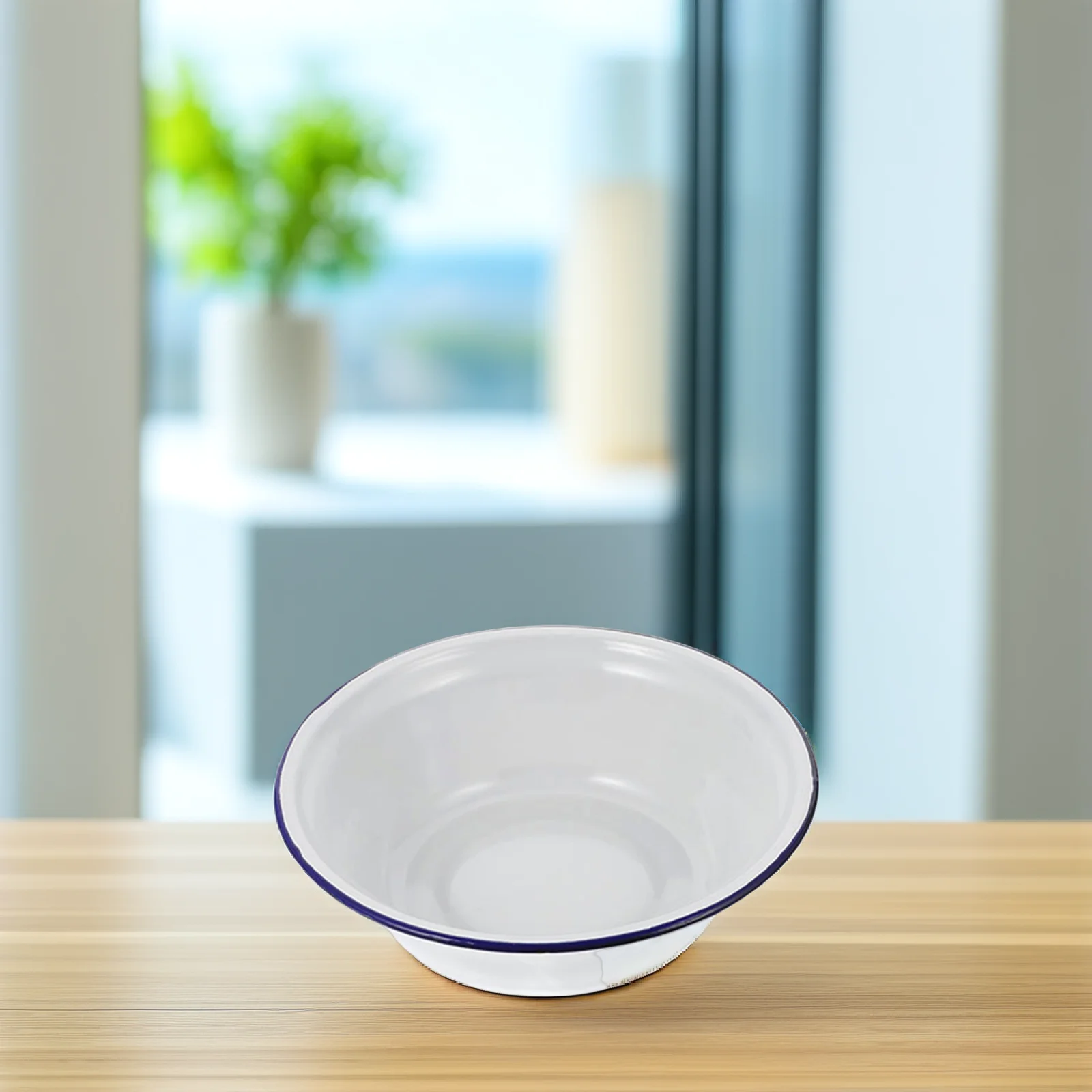 

1 шт., эмалированная чаша, фарфоровая раковина для фруктового салата, супа, ретро кухонные принадлежности, декоративная раковина для кемпинга, бассейна для супа, пикника, большой маленький размер