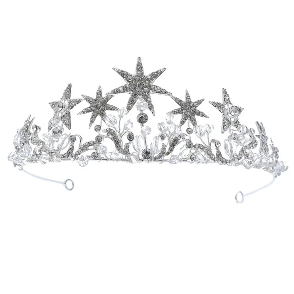 

Rhinestone Silver Wedding Headwear For Women Party Bridal Hair Accessories Festival Headdress Hair Styling Tool