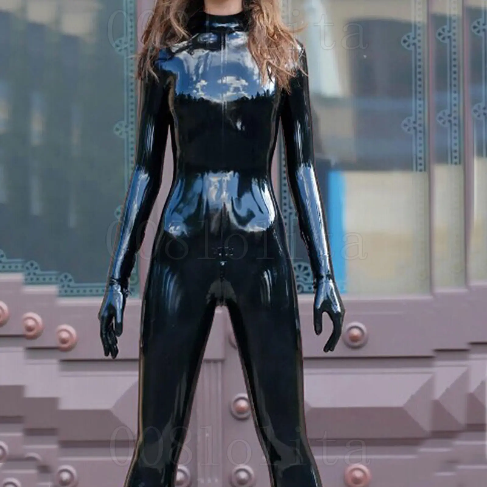 Latex Rubber Gummi Ganzanzug Catsuit Anzug Zentai Kostüm Suit Size S-XXL Masquerade ball