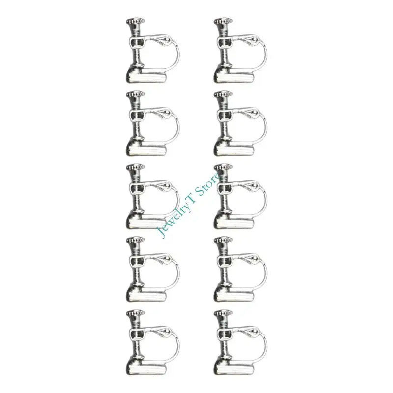 LX9D Interchangeable U Shaped Screw Ear Clip Adapter for Multiple Styles Earrings and Craft Projects