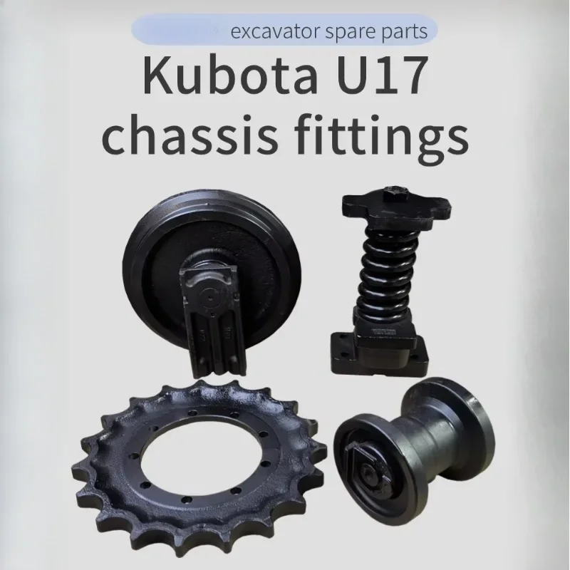 Mini Excavator Spare Parts Thrust Wheel Track Roller Sprocket Durable Idler Fit for Kubota U17 KX17 Undercarriage Accessories