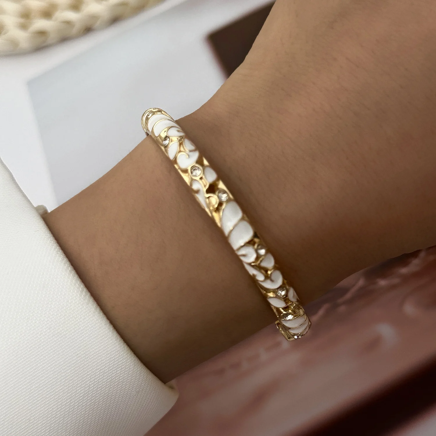 Bunte Stern-Kristallperlen Weihnachts-Multielement-Armbänder für Frauen und Männer, Weihnachtsmann-Schneeflocken-Baum-Armband, Neujahrs-Schmuck – Detail 6