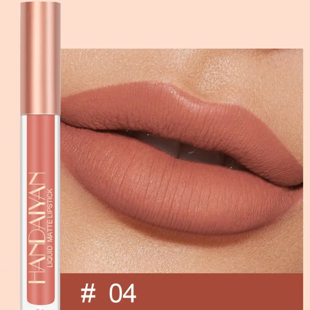 Delineador de labios mate resistente al agua, 12 colores, Copa antiadherente, tinte de labios rosa Nude, línea de contorno de labios de larga duración, lápiz labial para mujer