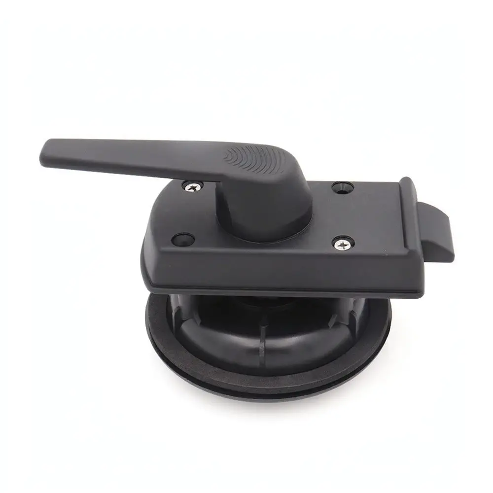 For For JUFU Flush Mount Hidden Door Handle Black Plastic Circular Latch For RV Caravan Interior Cabinet Security