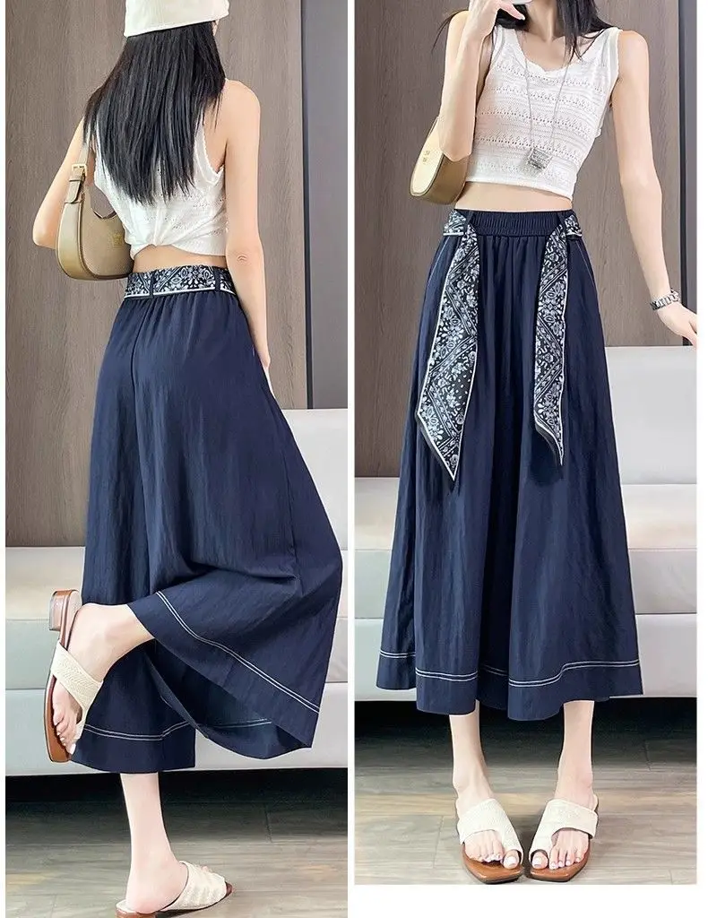 

Широкие брюки в рубчик, женские осенние удобные спортивные штаны с вертикальным трикотажем, индивидуальные городские простые минималистичные базовые брюки оверсайз