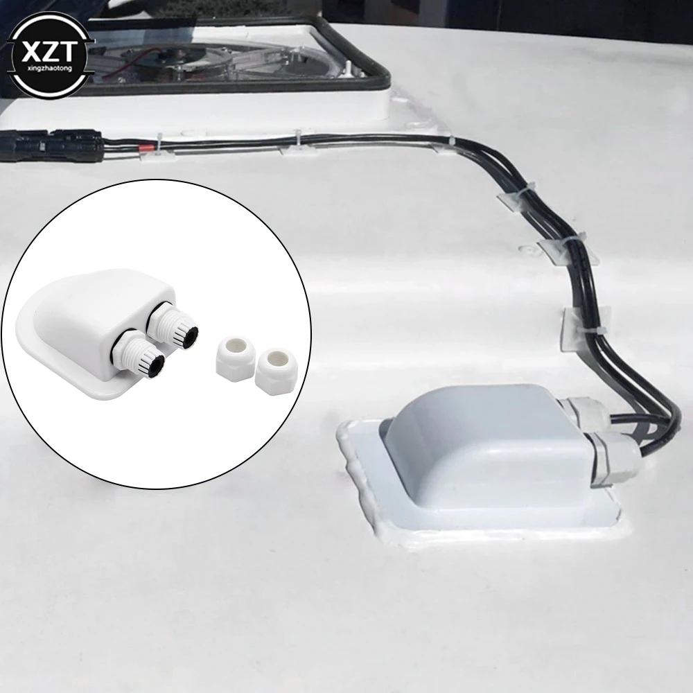 Wasserdichte ABS-Anschlussdose, Doppelkabel-Eingangsverschraubung für Wohnmobile, Wohnmobile, Wohnmobile, Wohnmobile, Wohnmobile, Boote