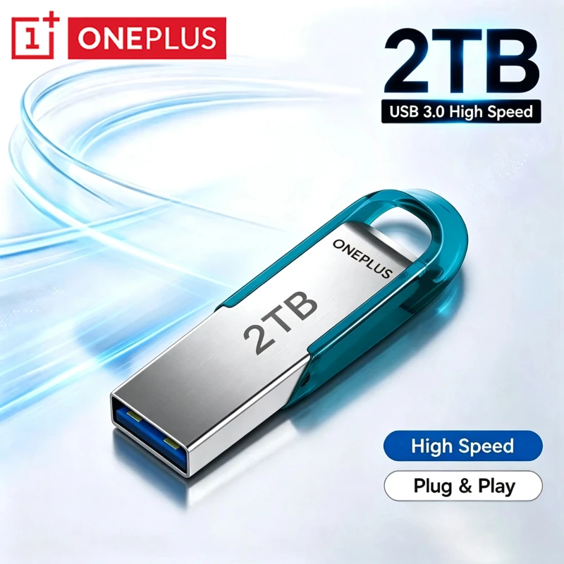 OnePlus Mini 2TB USB 3.0 Metal Flash Drive Pendrive Waterproof HighSpeed Data Transfer Memory Stick 1TB 256GB U Disk SafeStorage