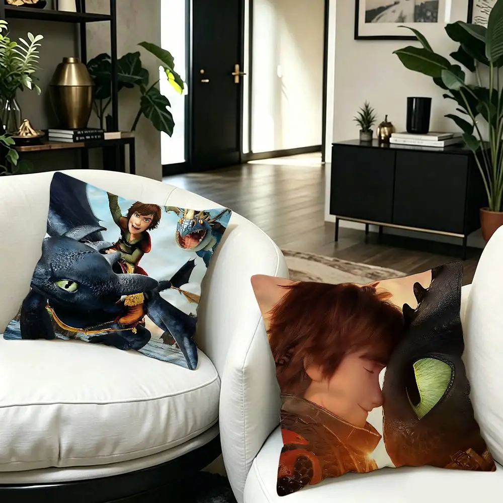 How To T-Trains Anime Your D-Dragon Cushion Cover Polyester Sofa Cushions Decorative Throw Pillows Home Decoration Pillowcover