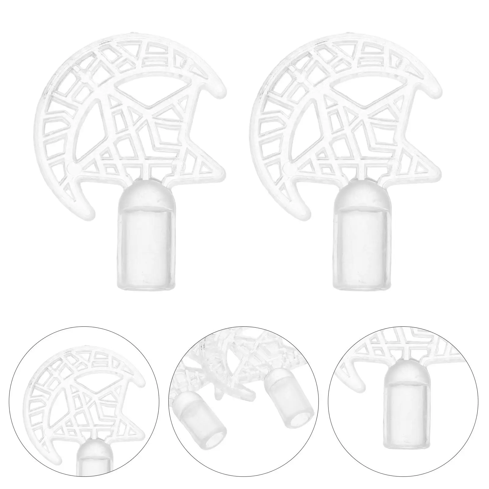 

200 шт. прозрачных пластиковых колпачков для гирлянд, мягкие декоративные абажуры для лампочек, для создания атмосферы на свадьбу, Рамадан, вечеринку, сменные