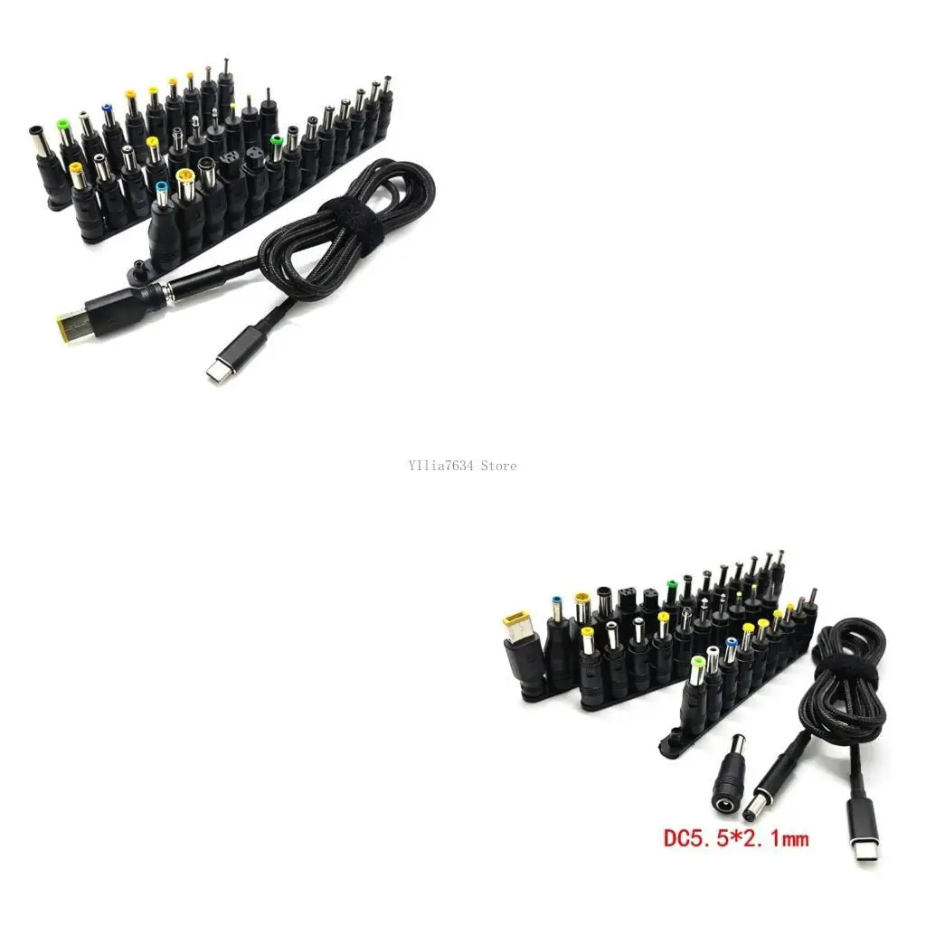 

TypeC Power-Boost Line 2,1x5,5 мм Кабель-адаптер конвертера 5,5x2,1 мм 4,5x3,0 мм 34 шт. вилки для Wi-Fi маршрутизатора-динамика