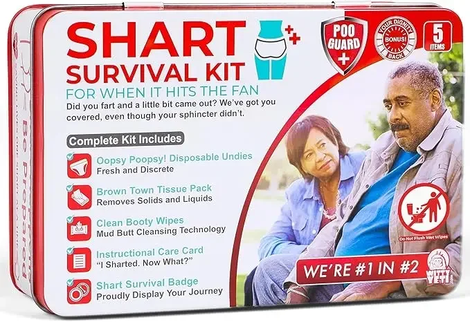 Neuartiges Survival-Set, lustiges Geschenk, tragbares Notfall-Set, humorvolles Scherzartikel-Set, Geschenk in einer Blechdose für Freunde, ideal für Feiertage und Partys. – Detail 4