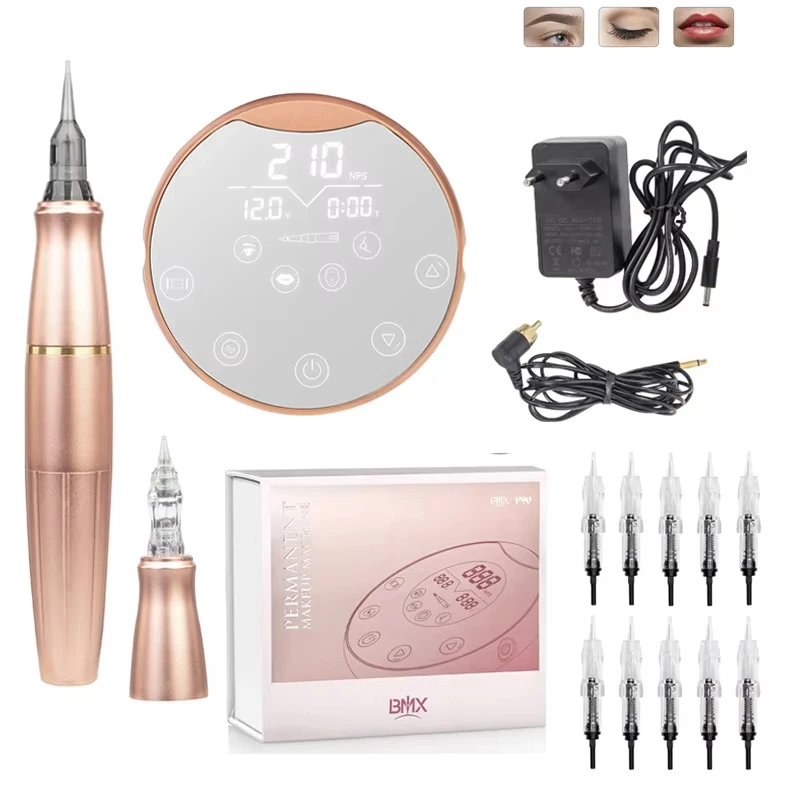 Professional Complete Tattoo Machine Kit With 2 Interface P90 Microblading Makeup Device Power Supply for Beginner Supplies