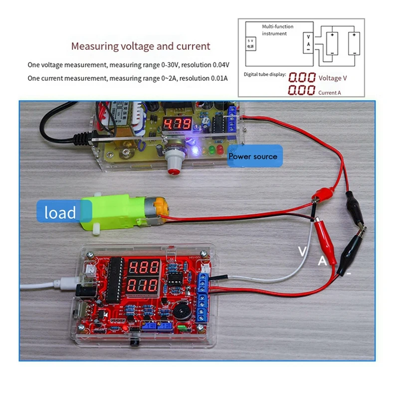 Signal Generator Multifunctional Instrument Making DIY Electronic Kit Current Temperature Detection Soldering Exercise Durable