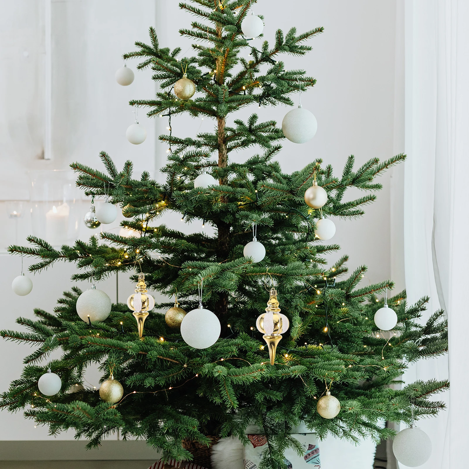 

4 Pcs Gourd Painted Ball Christmas Tree Decorations Pendant Ornaments Hanging Crutch Festival Decorative Pendants Minature