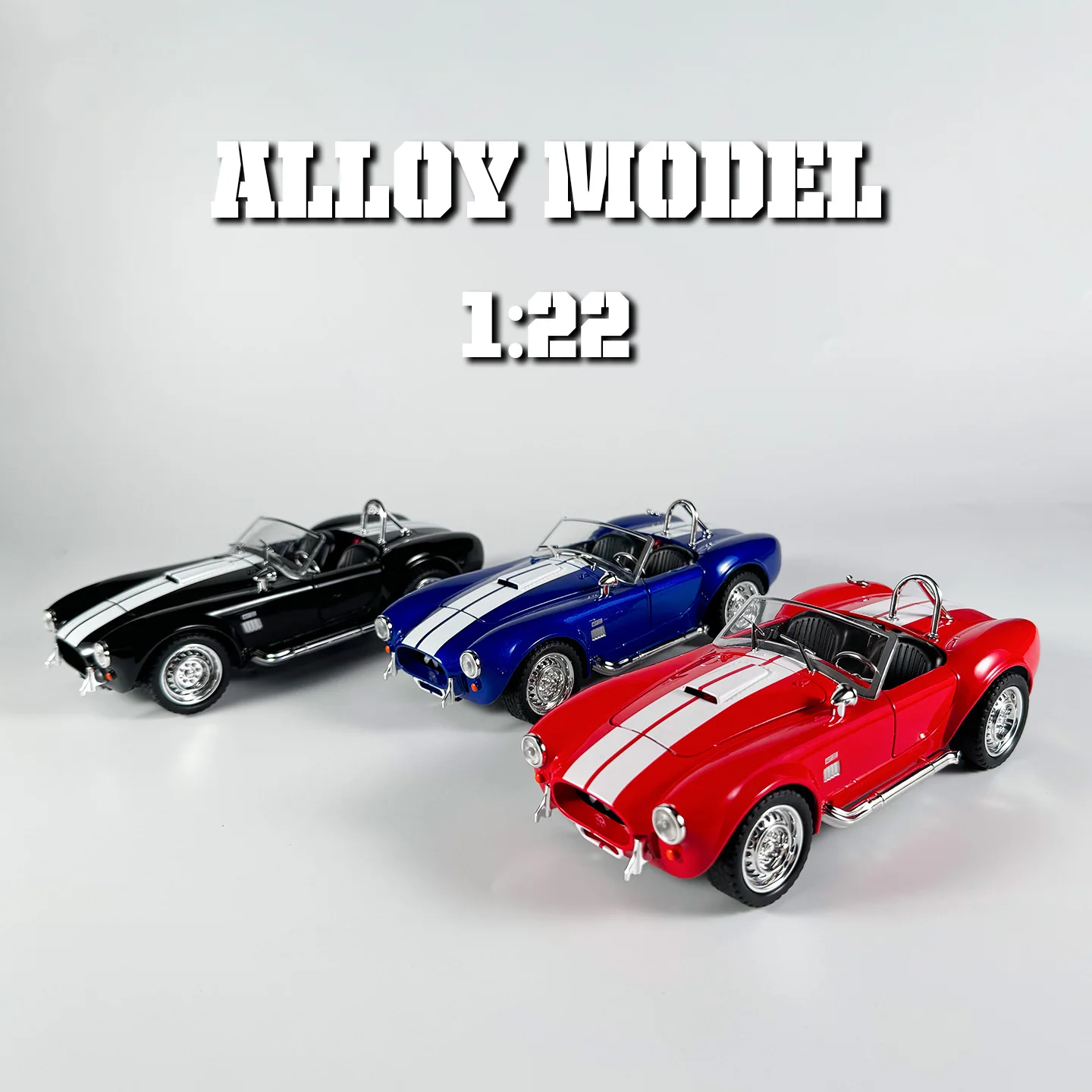 1:22 Cobra converteerbaar supercar-legeringsmodel, prachtige desktopornamenten, de beste collectie voor automodelliefhebbers