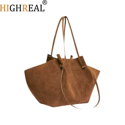 Vintage Suede Totes For Women Casual Shoulder Bag Large Capacity Top-handle female Handbags Travel Big Shopper bags bolsas