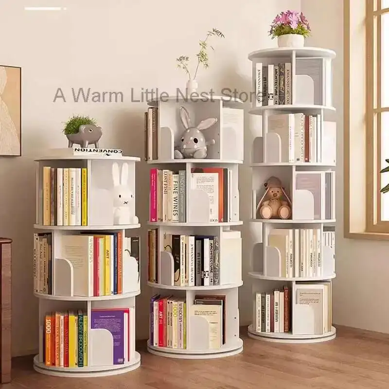 

Narrow Bookcases Swivel Interior Floor Aesthetic Nordic Modern Luxury Book Shelf Designs Portable Librero Unique Furniture