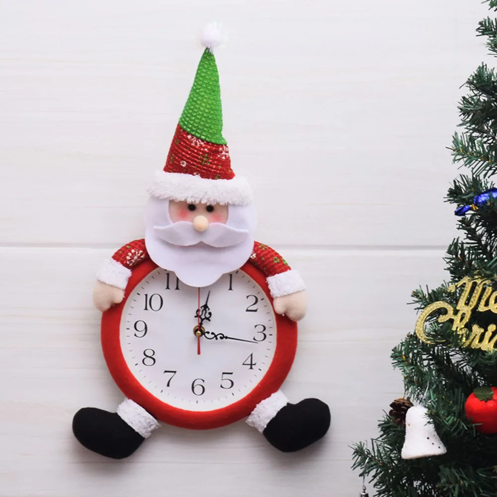 

Snowman Christmas Electronic Clock Acrylic Home Decoration Wall Hanging Old Man Living Room Festive Clock Santa Claus Design