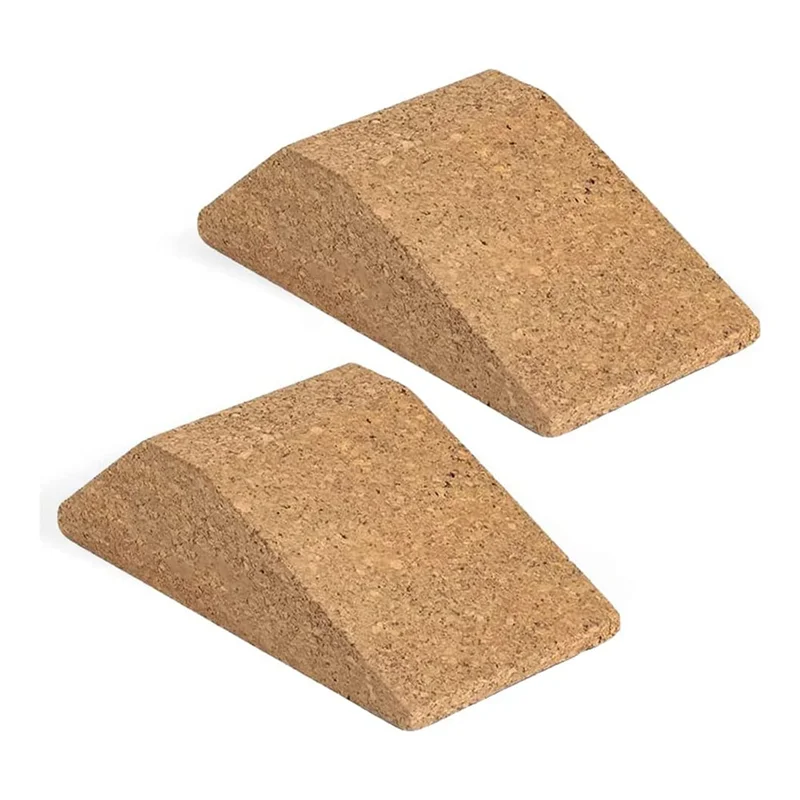 2PCS Cork Squat Wedge Block Non Slip Squat Ramp,Squat Platform for Heel Elevated Squats and Calf Raises,Slant Board