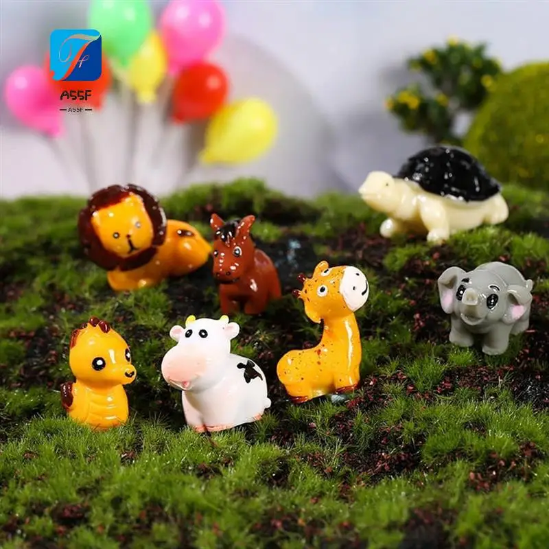 

A55F-50Pcs Mini Animals Figurines Resin Tiny Animal Miniatures Wild Animal Miniature