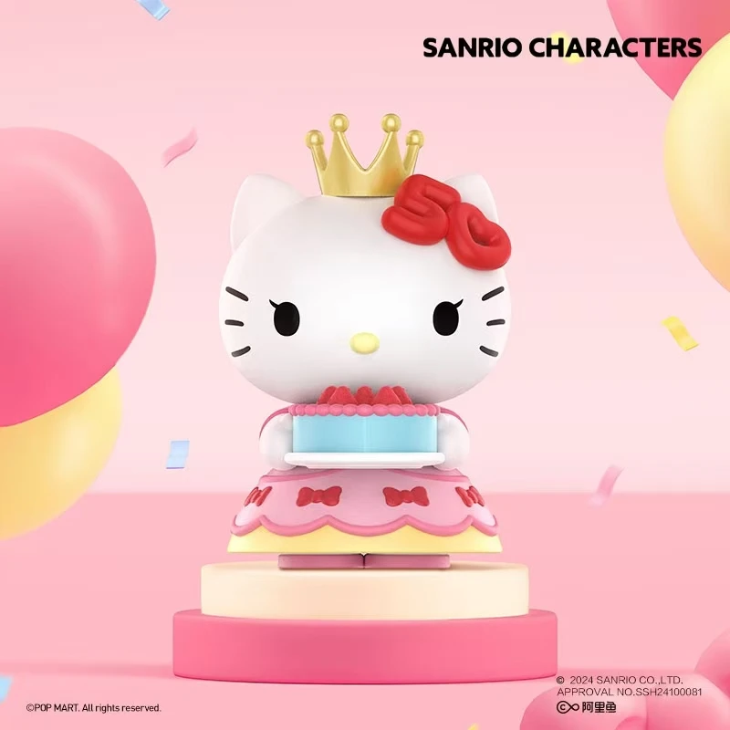 Sanrio Characters Hello Kitty 50th Anniversary Series Blind Box Toys Hello Kitty Mystery Box Doll Decor Girls Surprise Xmas Gift