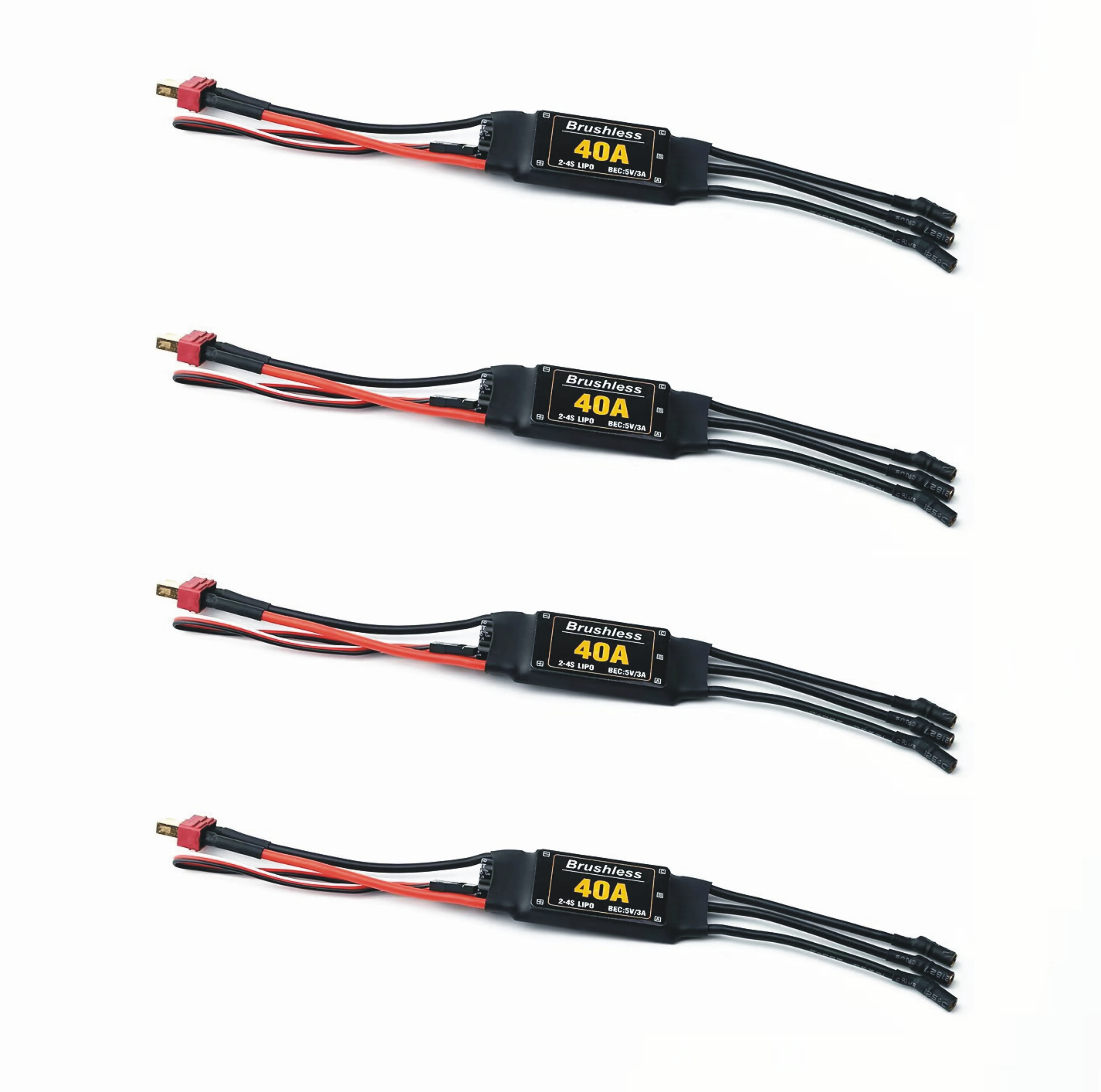 40A Tplug Brushless ESC 2-4S Electronic Speed Controller 5V 3A UBEC 3.5MM Banana Head For RC FPV Quadcopter Airplanes Helicopter