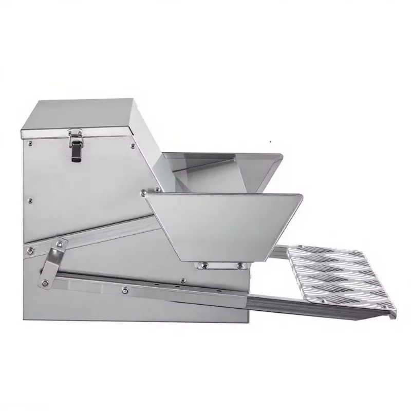 Automatic chicken feeder, stainless steel and plastic, animal feeder