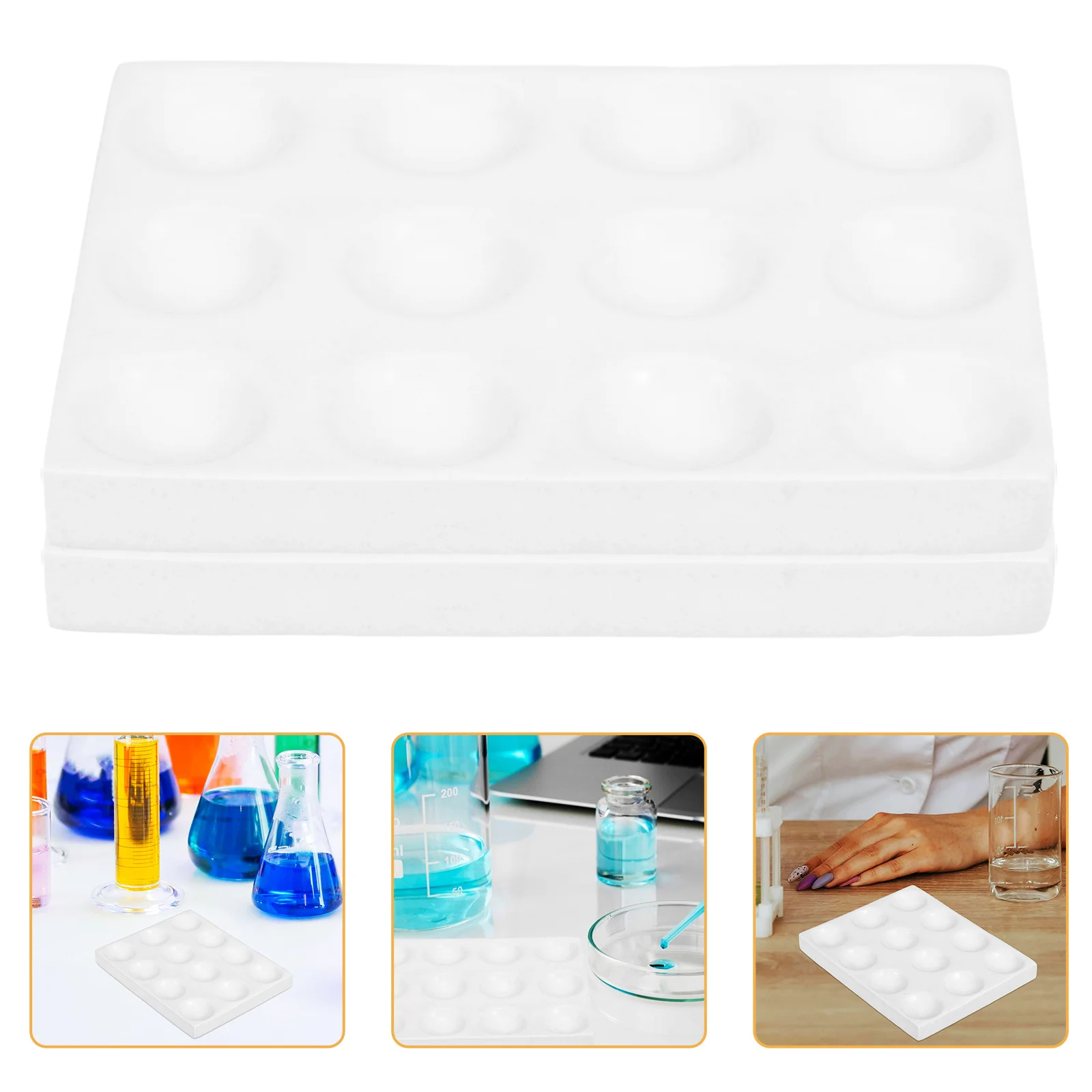 لوحة التجربة الكيميائية من البورسلين، مختبر اختبار اللوحة العلمية #3