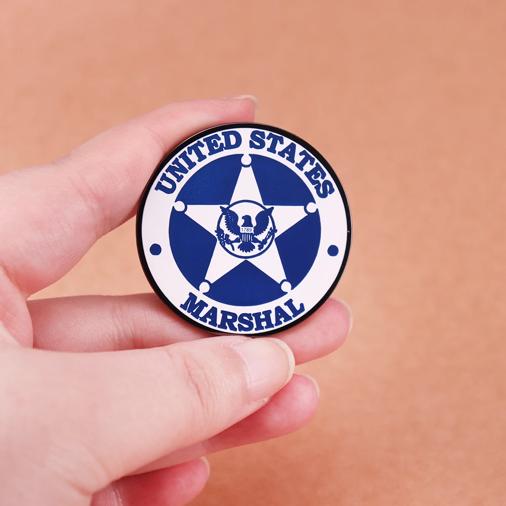 US Marshals Service-USMS Logotipo Esmalte Pin Chapéu Decoração de