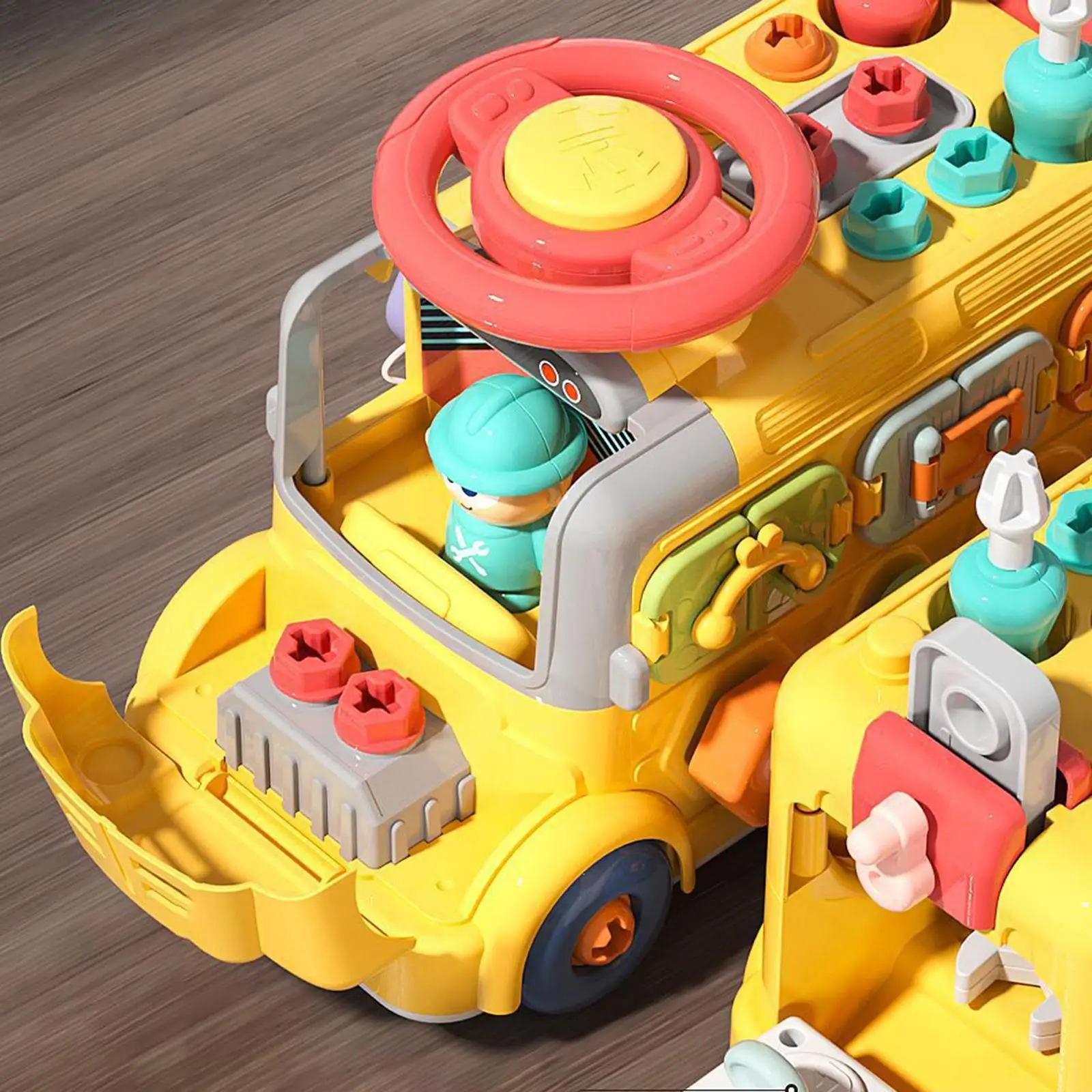 

Детский автобус, игрушка, отвертка, инструмент, доска для обучения, образовательное восприятие цвета