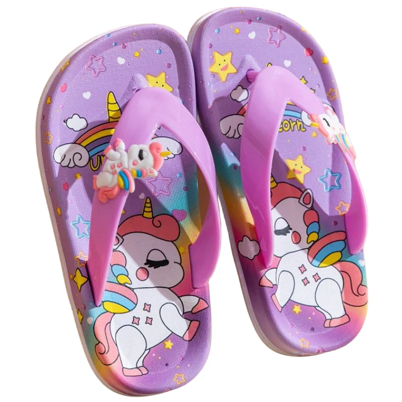 My Little Pony Anime Peripheral Cartoon Children\'s Flip Flops Indoor Home Cute Comfortable Sandals Princess Wind Flip Flops