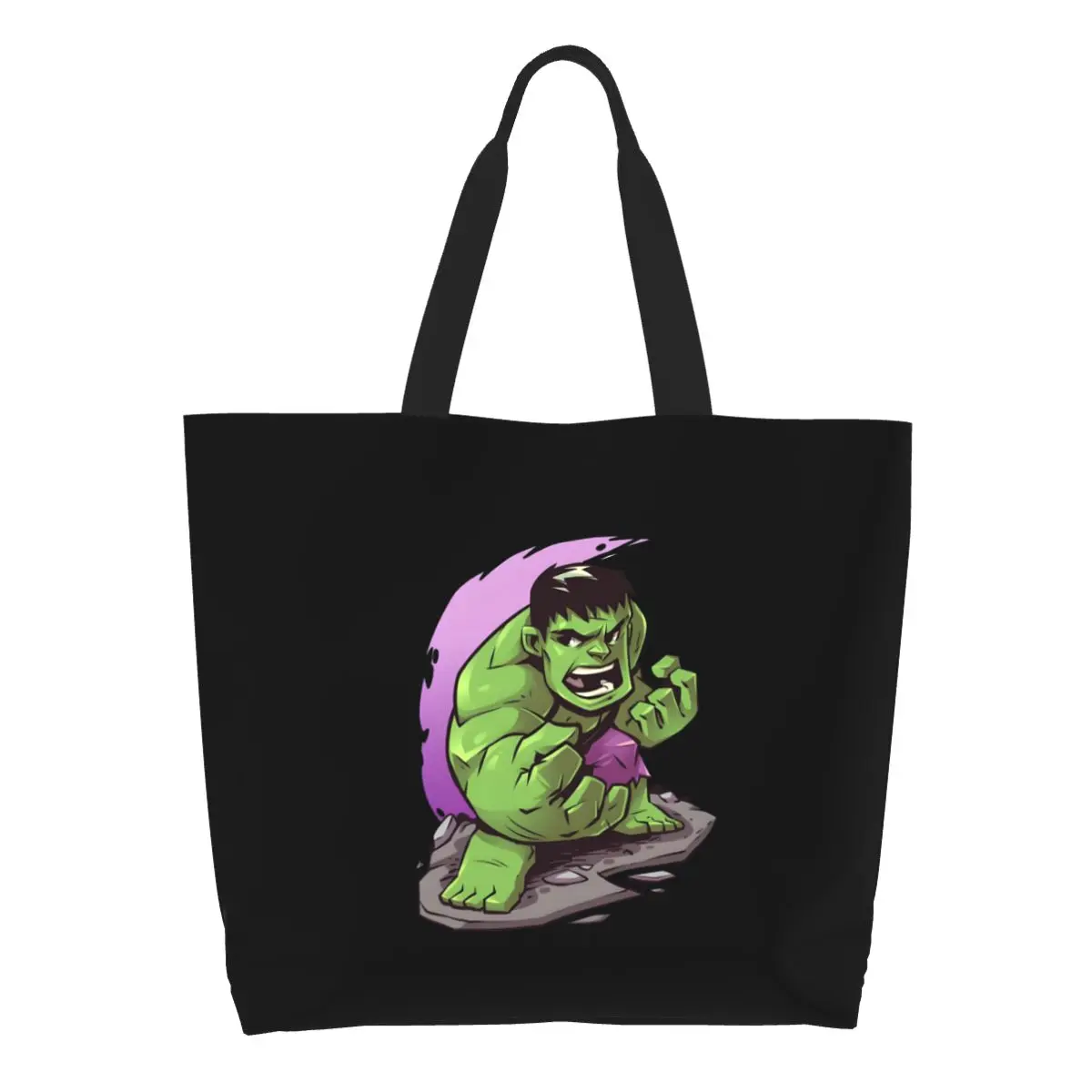 

Изготовленные на заказ сумки-тоут для покупок Kawaii Hulk, многоразовые комиксы, продукты, холщовая сумка-шоппер на плечо