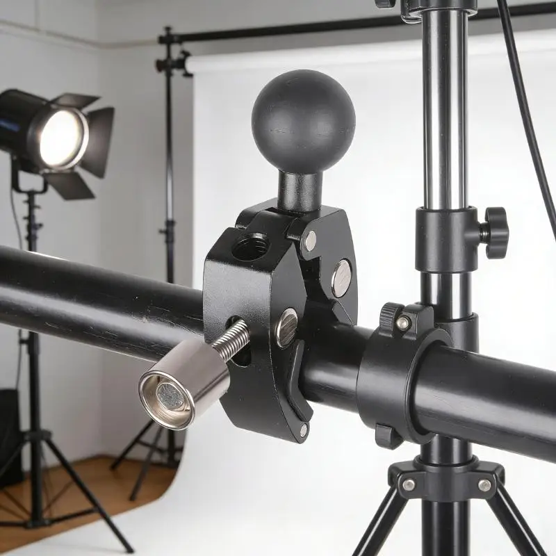 

Quick Releases 25mm 1Inch Ball Head Mount Handlebar Mount Base For Round Square Tube Up To 55mm Diameter 896C
